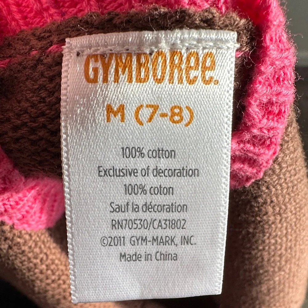 Gymboree Brown and Pink Argyle Sweater